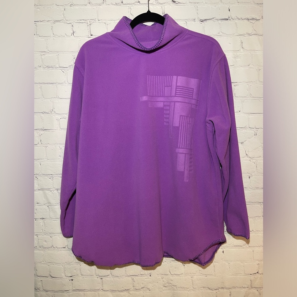 Vintag San Michelle Bag size large purple mock neck pullover